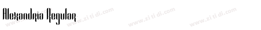 Alexandria Regular字体转换